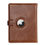 Leather Passport Holder with AirTag Slot – RFID Travel Wallet for Passport, Cards & Documents