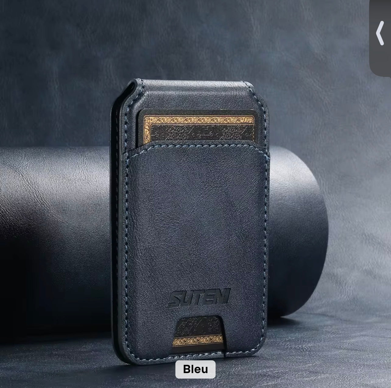 Magnetic RFID Leather Card Holder Wallet – Slim Minimalist Pop-Up Design