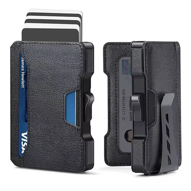 Slim RFID Wallet – Secure, Minimalist Card Holder with Quick Access & Leather Finish