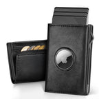 CONTRAST AirTag Wallet – Italian Leather AirTag Pocket