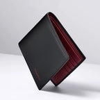Portafoglio di Lusso in Vera Pelle per Uomo – Portafoglio Bifold Sottile da Designer con Slot per Carte e Contanti