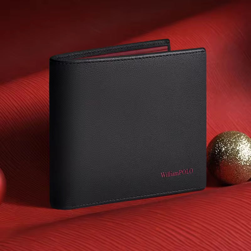 Luxury Genuine Leather Wallet for Men – Slim Designer Bifold with Card & Cash Slots