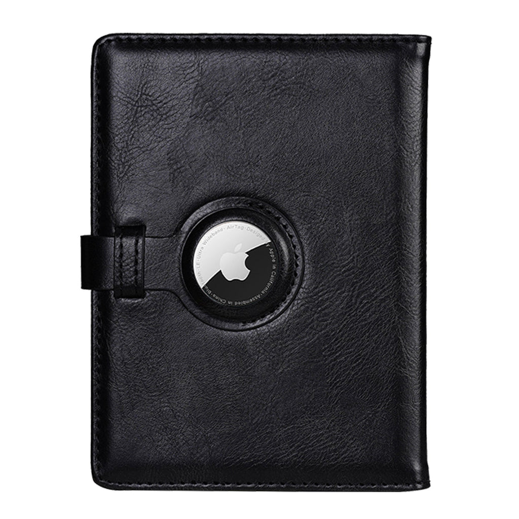 Leather Passport Holder with AirTag Slot – RFID Travel Wallet for Passport, Cards & Documents
