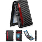 Luxury Slim Leather RFID Pop-Up Wallet – Minimalist Card Holder for Men
