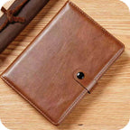 Leather Passport Holder with AirTag Slot – RFID Travel Wallet for Passport, Cards & Documents