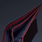 Portafoglio di Lusso in Vera Pelle per Uomo – Portafoglio Bifold Sottile da Designer con Slot per Carte e Contanti