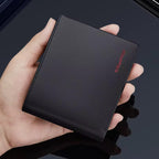 Portafoglio di Lusso in Vera Pelle per Uomo – Portafoglio Bifold Sottile da Designer con Slot per Carte e Contanti