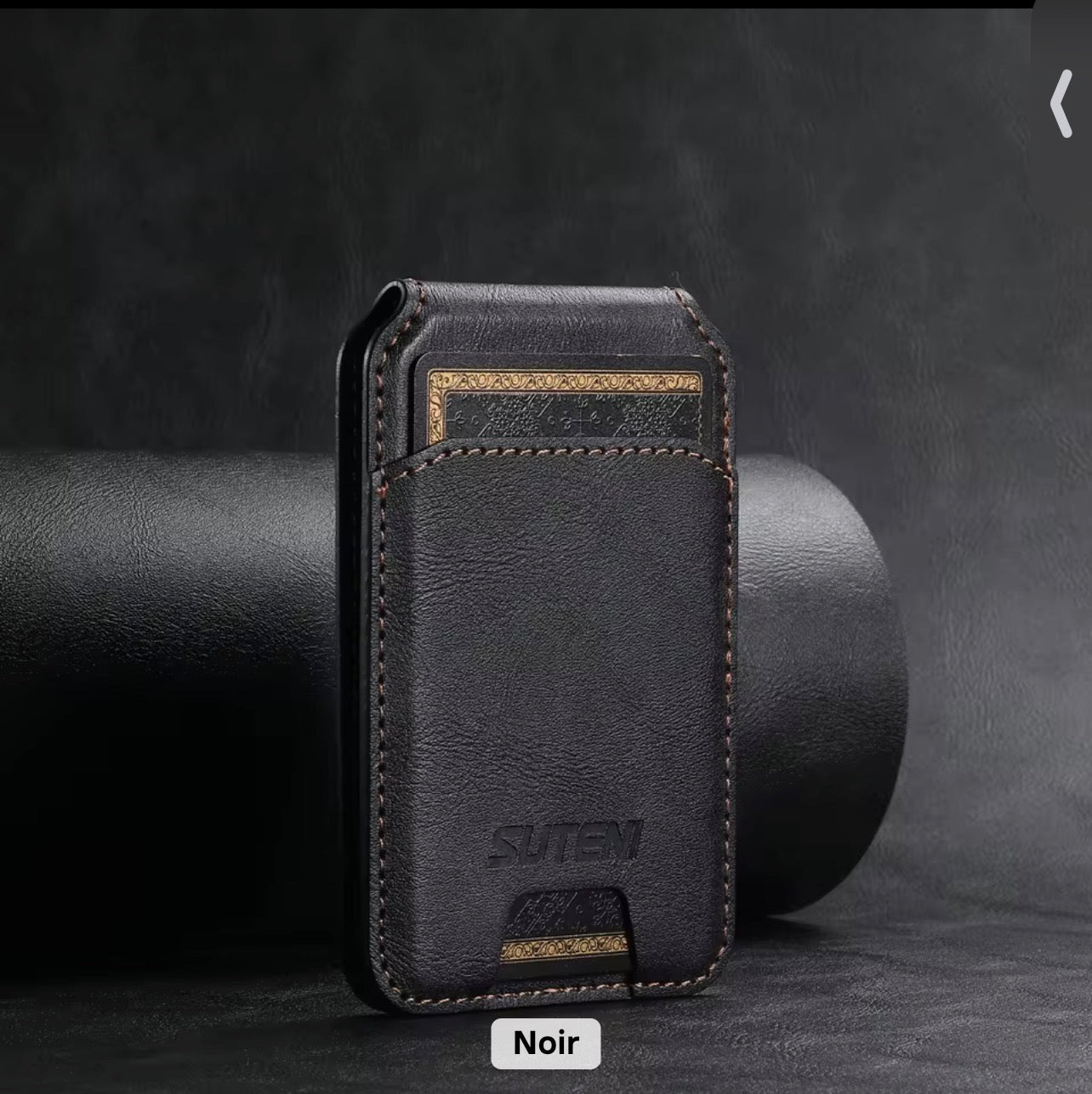 Magnetic RFID Leather Card Holder Wallet – Slim Minimalist Pop-Up Design