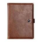 Leather Passport Holder with AirTag Slot – RFID Travel Wallet for Passport, Cards & Documents